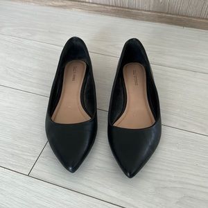 Genuine Leather Black Flats